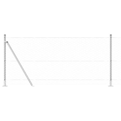 Стълб за ограда. Сребристо