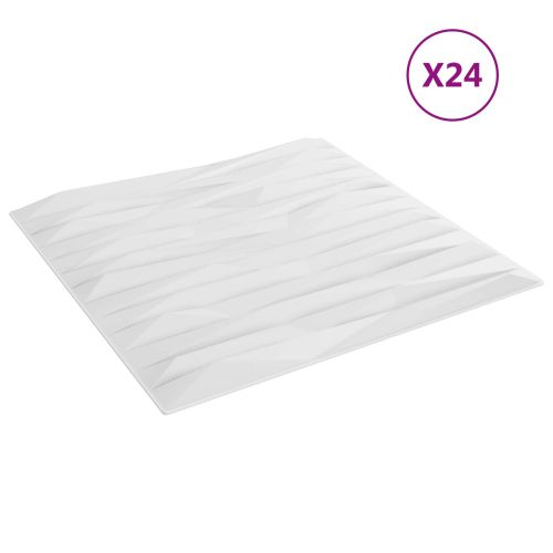 Стенни панели 24 pcs Бял камък 50 x 50 cm XPS Пяна