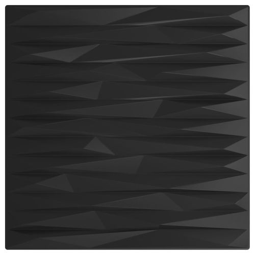 Стенни панели 24 pcs Черен Камен 50 x 50 cm XPS Пяна