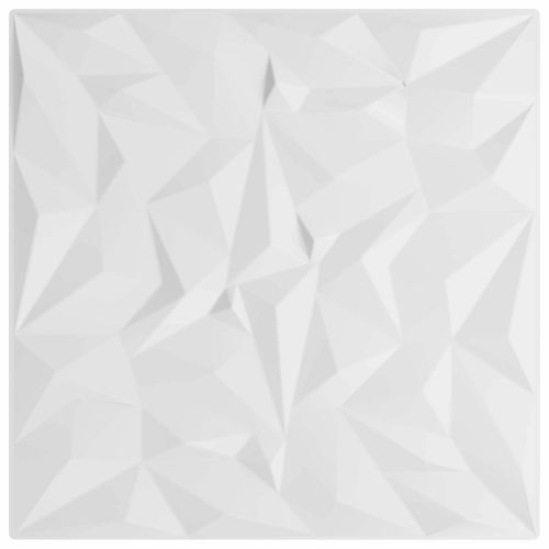 Стенни панели 48 pcs Бяло 50 x 50 cm XPS Пяна
