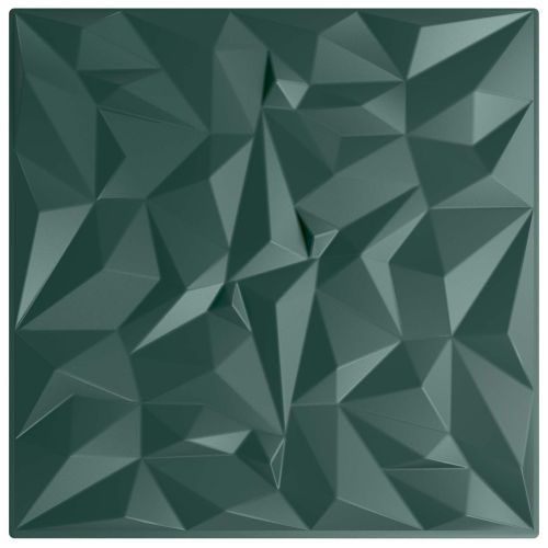 Стенни панели 12 pcs Аметист Зелен 50 x 50 cm XPS Пяна