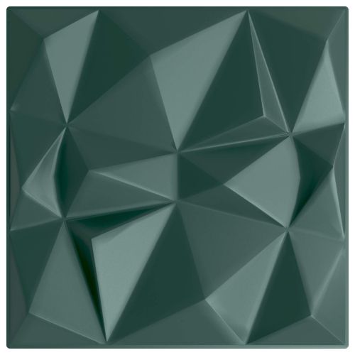 Стенни панели 12 pcs Диамант Зелен 50 x 50 cm XPS Пяна