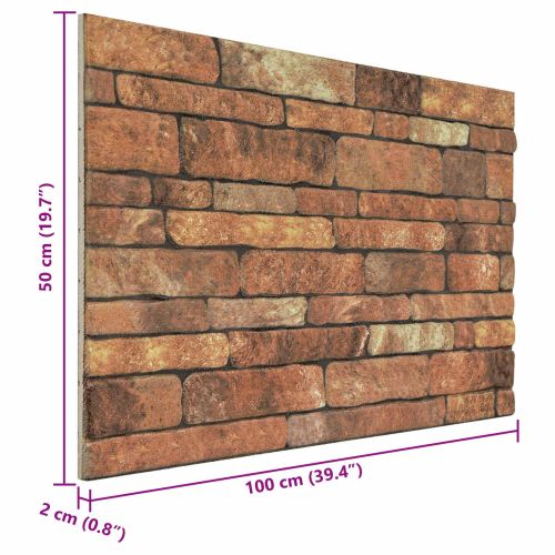 Стенни панели 10 бр. 100 x 50 cm Кафяв и бял EPS пяна