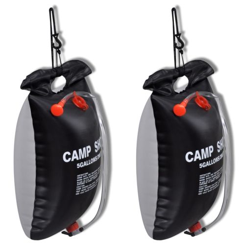 Соларен душ за къмпинг, външна баня, 2 броя, 20 л