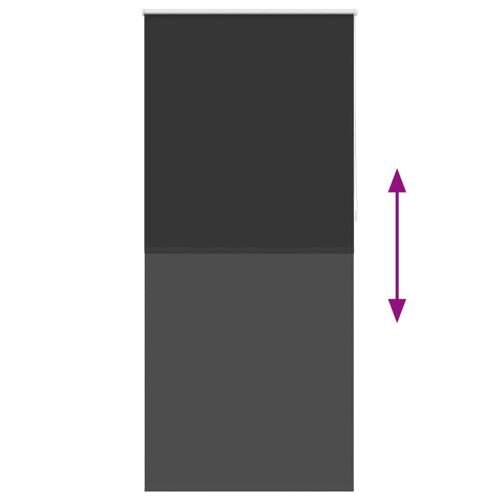 Затъмняваща ролетна щора 84,4x230 см, ширина на плат 80 см, черна