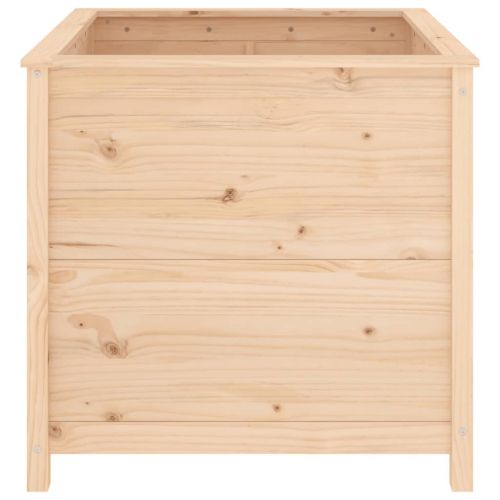 Градински сандък, 82,5x82,5x78 см, масивна борова дървесина