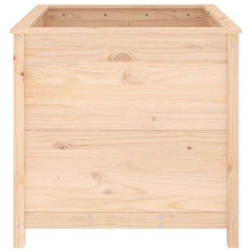 Градински сандък, 82,5x82,5x78 см, масивна борова дървесина