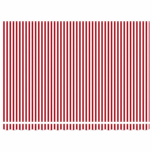Сгъваем навес Червено и бяло 450 × 350 cm Текстил и стомана