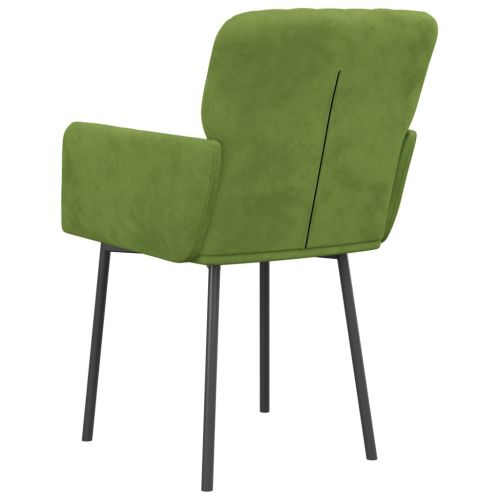 Трапезни столове, 2 бр, светлозелени, кадифе