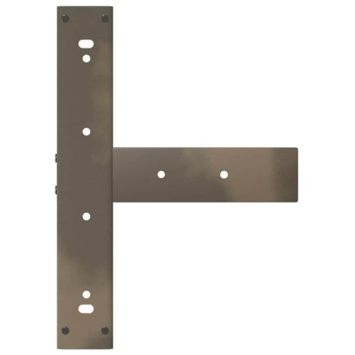 Крака за бар маса, Т-образни, 2 бр., черни, 50x35x(100-101) см, стомана