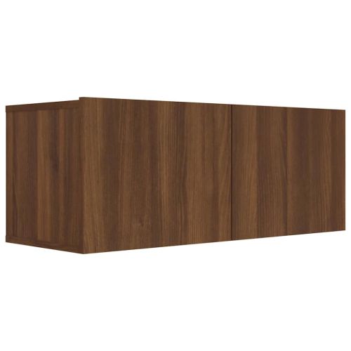 ТВ шкаф, кафяв дъб, 80x30x30 см, инженерно дърво