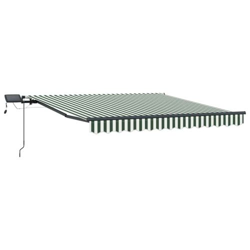 Сгъваем навес Зелен и бял 350 x 250 cm текстил
