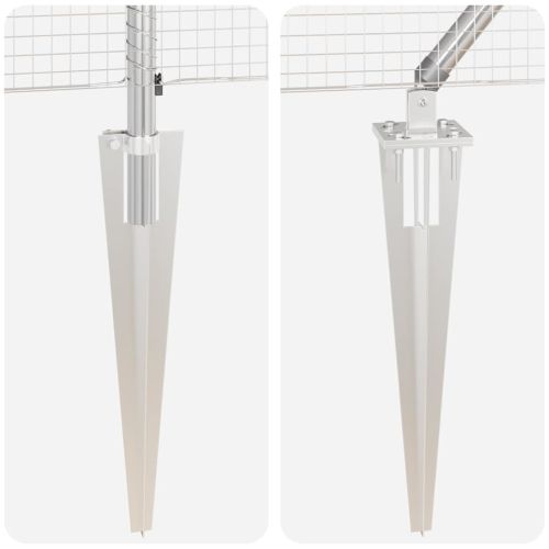 Стълб за ограда. Сребристо