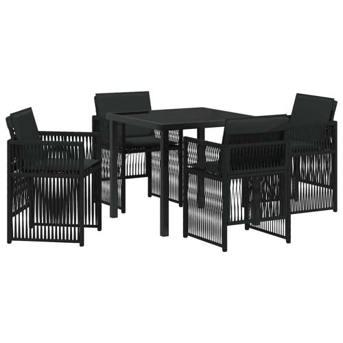 Комплект за хранене в градината 5 pcs Черно