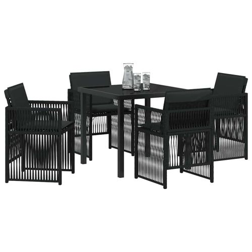 Комплект за хранене в градината 5 pcs Черно