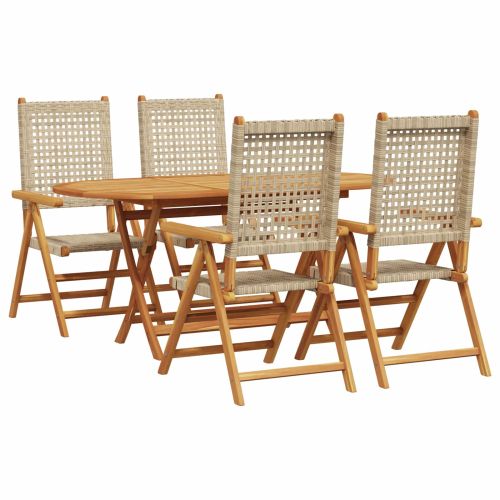 Комплект за хранене в градината 5 pcs Бежово