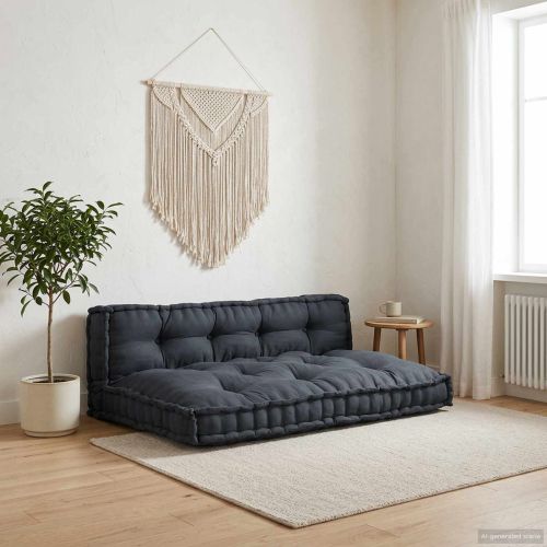 Кушон за палетен диван 2 pcs Антрацит 120 x 80 x 38 см Текстил