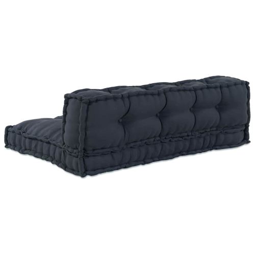 Кушон за палетен диван 2 pcs Антрацит 120 x 80 x 38 см Текстил