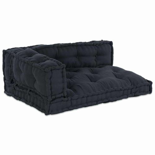 Кушон за палетен диван 3 pcs Антрацит 120 x 80 x 38 см Текстил