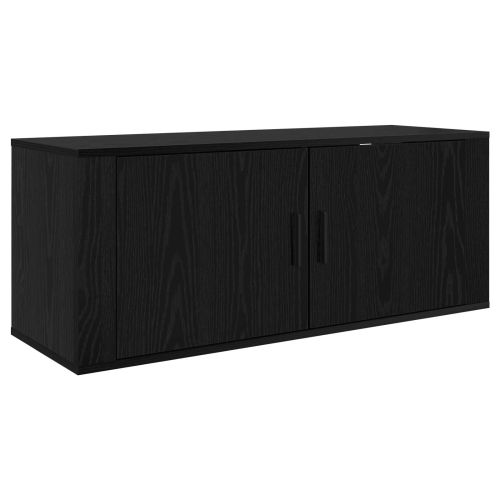 Комплект стенен ТВ шкаф 2 pcs Черния дъб 100 x 34,5 x 40 см
