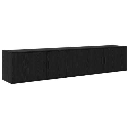 Комплект стенен ТВ шкаф 2 pcs Черния дъб 100 x 34,5 x 40 см