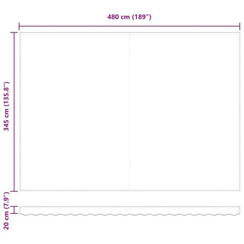 Резервно платнище за тента за 5x3,5 м Бяло Полиестер