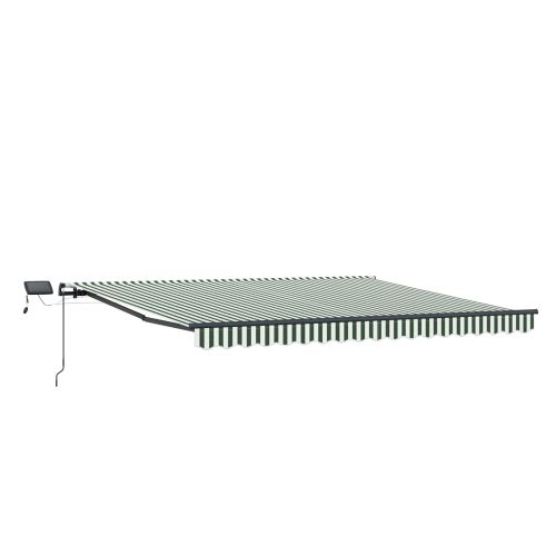 Сгъваем навес Зелен и бял 450 ×300 cm текстил