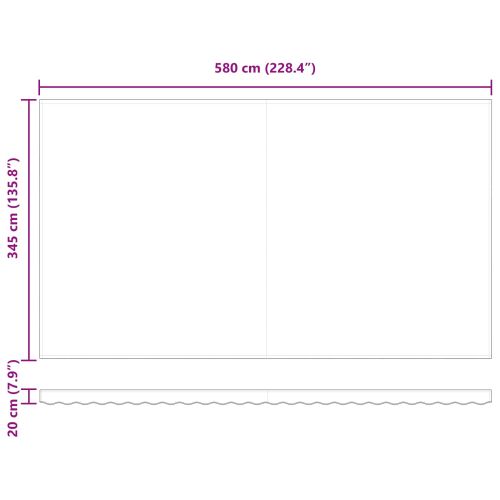 Сгъваем навес Светлосиво 600 × 350 cm Полиестер и стомана