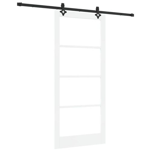 Преплъзваща се врата Бяло 93 x 211 см