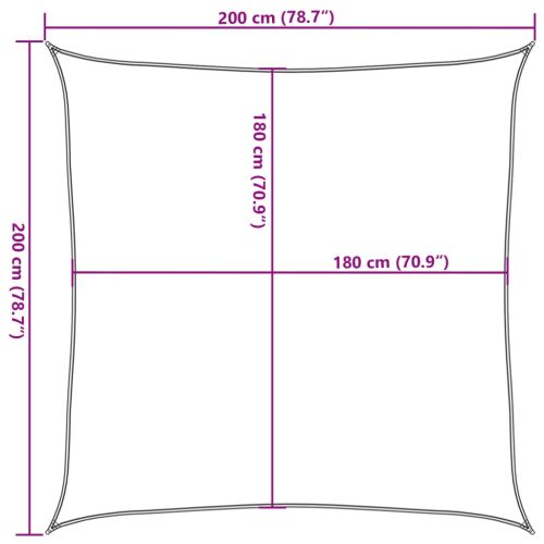 Платно-сенник, 160 г/м², квадратно, пясъчно, 2x2 м, HDPE