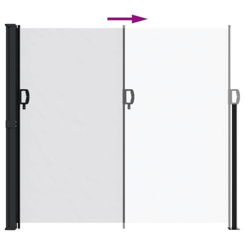 Прибираща се странична тента, бяла, 180x300 см