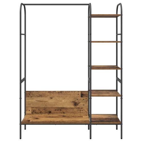Държач за дрехи Кафяв дъб 120 x 44 x 160 см Инженерна дървесина