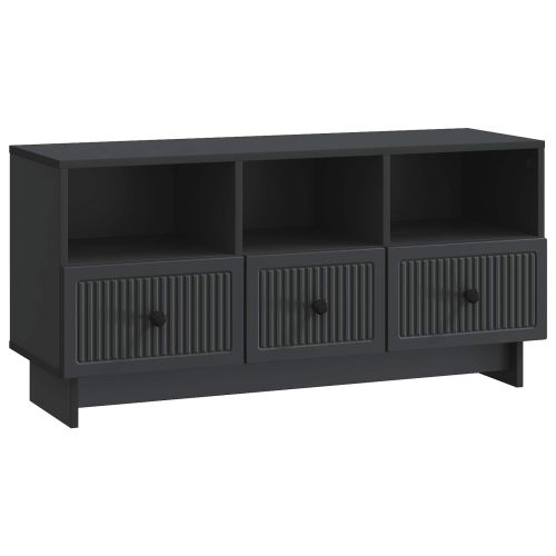 ТВ шкаф с чекмедже Черно 102 x 34,5 x 50 см Инженерна дървесина