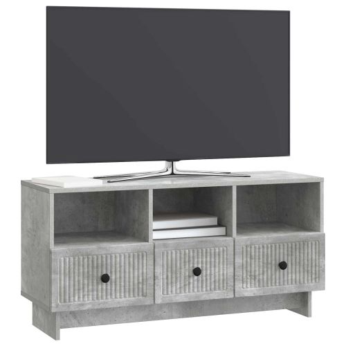 ТВ шкаф Бетонно сиво 102 x 34,5 x 50 см Инженерна дървесина