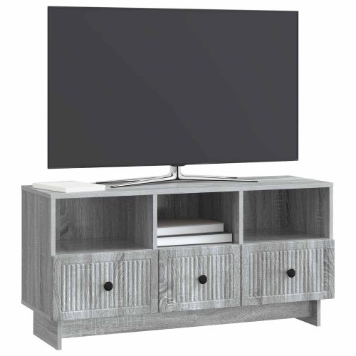 ТВ шкаф Сива сонома 102 x 34,5 x 50 см Инженерна дървесина