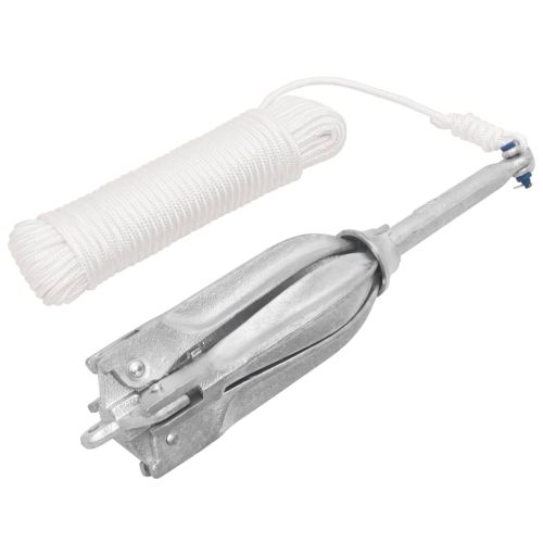 Сгъваема котва с въже сребриста 12 kg Горещо поцинкован чугун