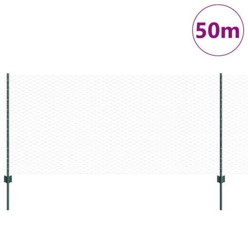 Шестоъградно ограждение с кол 50 x 1 m ПВЦ-обработена стомана