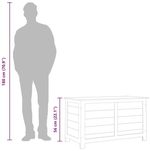 Градинска ракла, 100x50x56 см, чам масив