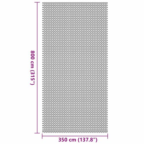 Килим за палатка Зелен 800 x 350 см Полиестер