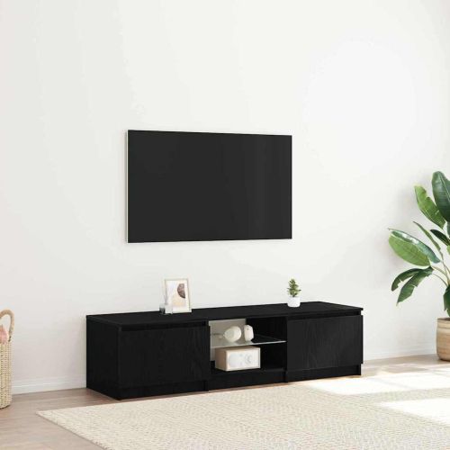 ТВ шкаф Черния дъб 140 x 38,5 x 36 см Инженерно дърво