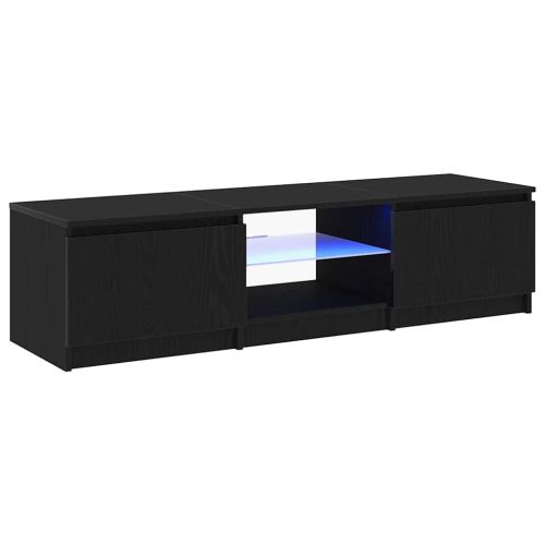 ТВ шкаф Черния дъб 140 x 38,5 x 36 см Инженерно дърво