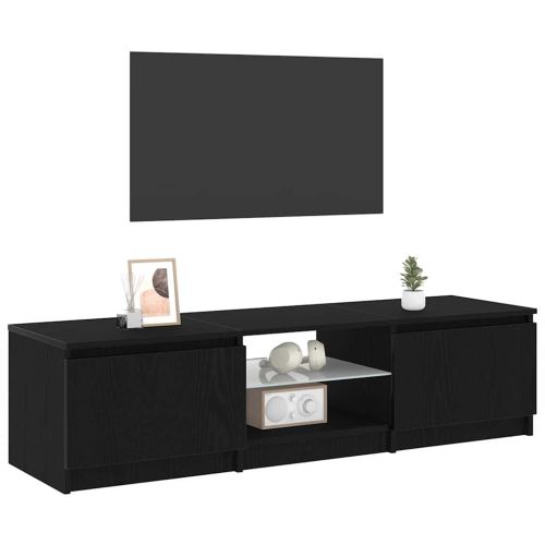 ТВ шкаф Черния дъб 140 x 38,5 x 36 см Инженерно дърво