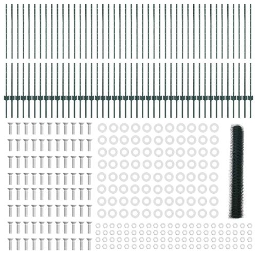 Шестоъградно ограждение с кол 100 x 1,2 м Зелено Мрежа