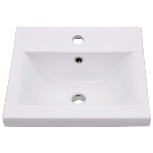 Комплект мебели за баня, бял, ПДЧ