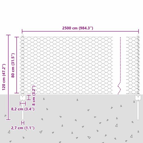 Ограда с пост Сиво