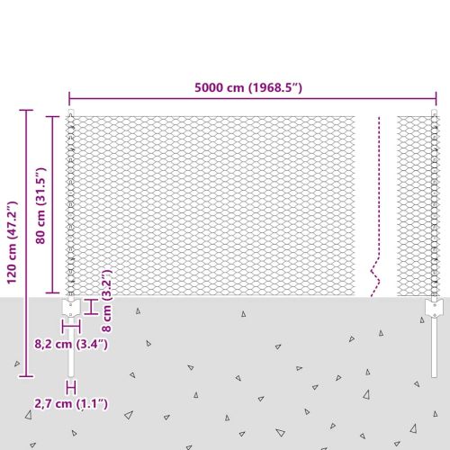 Ограда с пост Сиво