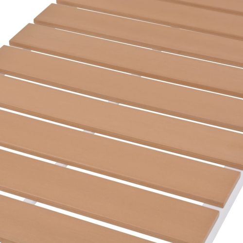 Шезлонг, алуминий и WPC, кафяв