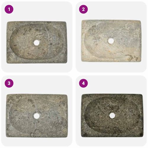 Сива мивка, 50x35x10 см, мрамор