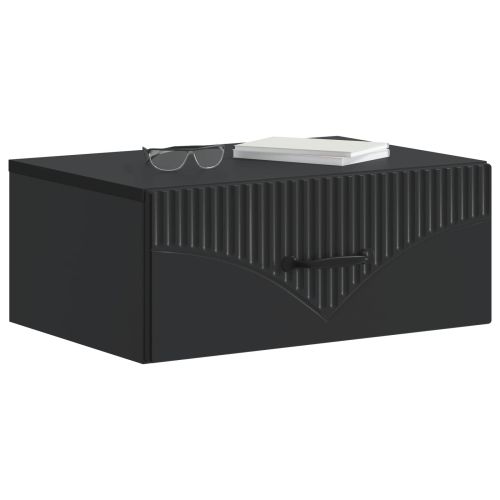 Спален шкаф с монтаж на стена 2 pcs Черно 49 x 34,5 x 20 см