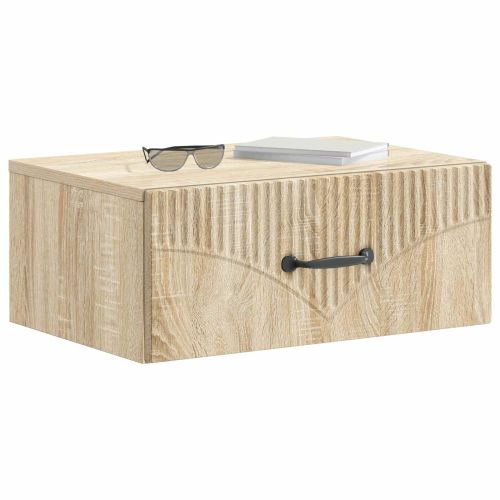 Спален шкаф с монтаж на стена с чекмедже 2 pcs Дъб сонома